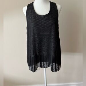 Lola and Sophie Fringe Silk Tank. Size L. Pristine Condition.